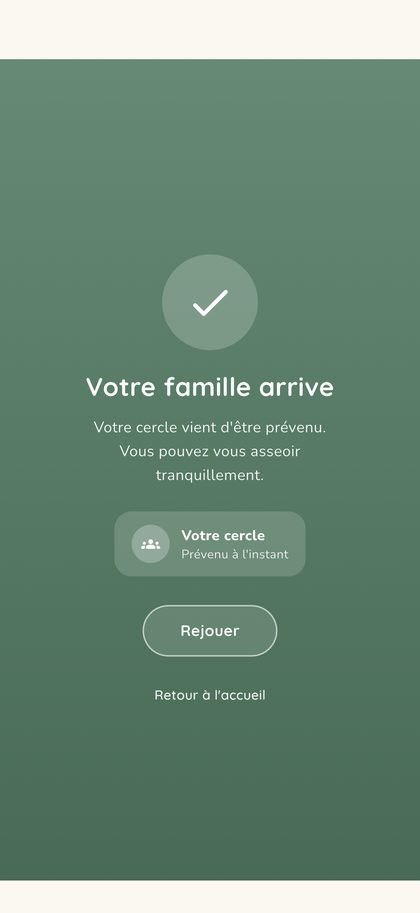 Confirmation que l'alerte est partie.